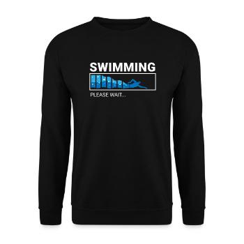 Schwimmer Präsent Wassersport Schwimmen Tauchen - Unisex Pullover - Schwarz - Vorne - Alina (178cm) & Michal (187cm)