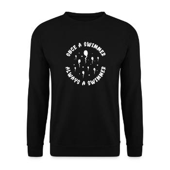 Schwimmer Präsent Wassersport Schwimmen Tauchen - Unisex Pullover - Schwarz - Vorne - Alina (178cm) & Michal (187cm)