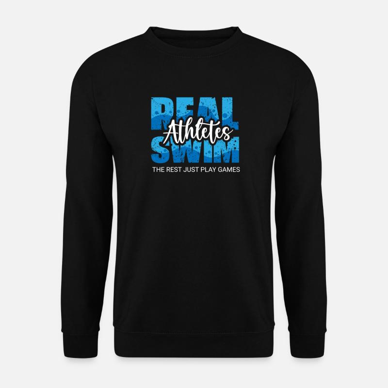 Schwimmer Präsent Wassersport Schwimmen Tauchen - Unisex Pullover - Schwarz