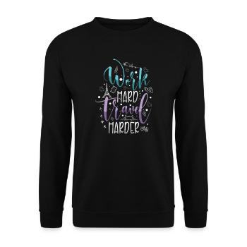 Adventure Travel Present Travel Lovers Camping - Unisex Sweatshirt - black - Front - Alina (178cm) & Michal (187cm)