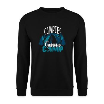 Camping Camper Present Nature Lovers - Unisex Sweatshirt - black - Front - Alina (178cm) & Michal (187cm)