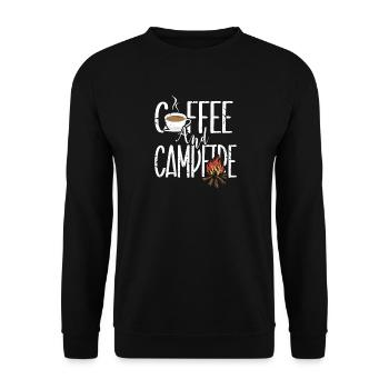 Camping Camper Present Nature Lovers - Unisex Sweatshirt - black - Front - Alina (178cm) & Michal (187cm)