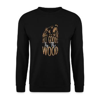 Camping Camper Present Nature Lovers - Unisex Sweatshirt - black - Front - Alina (178cm) & Michal (187cm)