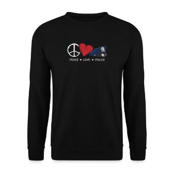 Un policier présente un agent d’application de la loi de la police - Sweat-shirt Unisexe - noir - Devant - Alina (178cm) & Michal (187cm)