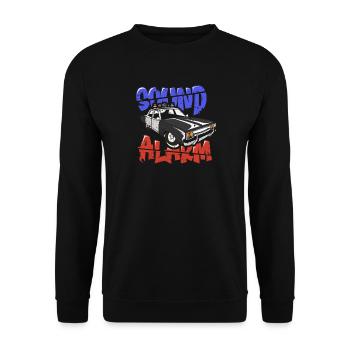 Un policier présente un agent d’application de la loi de la police - Sweat-shirt Unisexe - noir - Devant - Alina (178cm) & Michal (187cm)