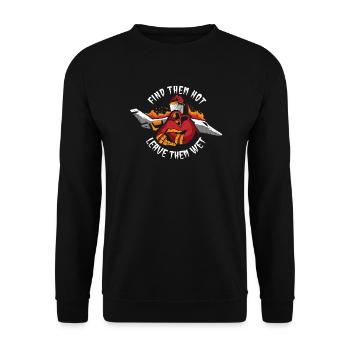 Fire Brigade Present Firefighter Papa Emergency Siren - Unisex Sweatshirt - black - Front - Alina (178cm) & Michal (187cm)