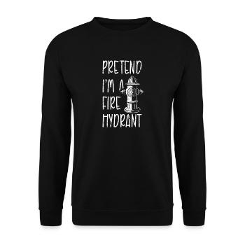 Fire Brigade Present Firefighter Papa Emergency Siren - Unisex Sweatshirt - black - Front - Alina (178cm) & Michal (187cm)