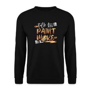 Painter Varnisher Present Painter Painting Brush - Unisex Sweatshirt - black - Front - Alina (178cm) & Michal (187cm)