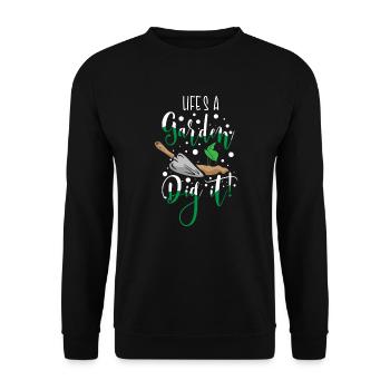 Jardinier Présent Hobby Jardinier Jardin Plantes Prairie - Sweat-shirt Unisexe - noir - Devant - Alina (178cm) & Michal (187cm)