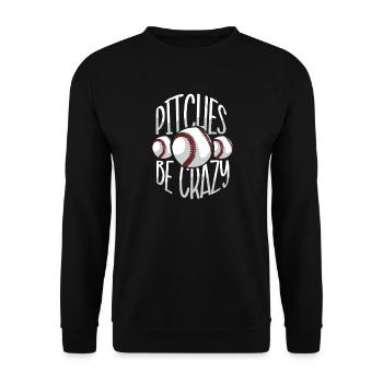 Baseball present home run baseball player athlete - Unisex Sweatshirt - black - Front - Alina (178cm) & Michal (187cm)