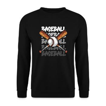 Baseball present home run baseball player athlete - Unisex Sweatshirt - black - Front - Alina (178cm) & Michal (187cm)