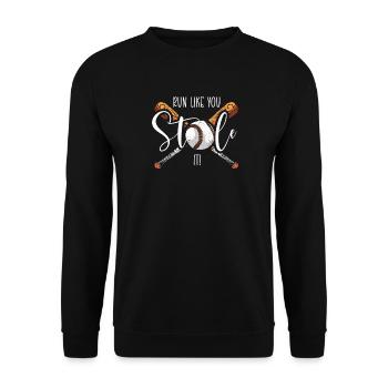 Baseball present home run baseball player athlete - Unisex Sweatshirt - black - Front - Alina (178cm) & Michal (187cm)