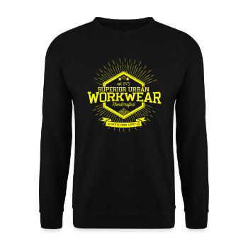 Superior Urban Workwear Handcrafted Vintage Denim - Unisex Sweatshirt - black - Front - Alina (178cm) & Michal (187cm)