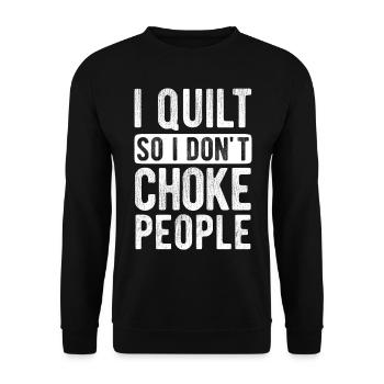 Quilten von Tagesdecken - Unisex Pullover - Schwarz - Vorne - Alina (178cm) & Michal (187cm)