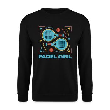Padel player Padel Girls Women Padel - Unisex Sweatshirt - black - Front - Alina (178cm) & Michal (187cm)