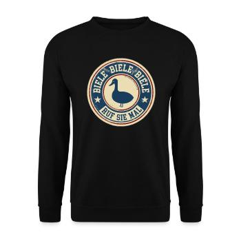 Biele Biele Biele Ruf sie mal - Unisex Pullover - Schwarz - Vorne - Alina (178cm) & Michal (187cm)