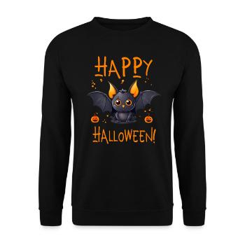 Chauve-souris Joyeux Halloween Costume Mignon Mignon - Sweat-shirt Unisexe - noir - Devant - Alina (178cm) & Michal (187cm)