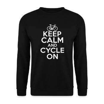 Keep calm and Cycle On - Unisex Pullover - Schwarz - Vorne - Alina (178cm) & Michal (187cm)