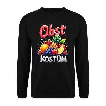 Obst Kostüm Frucht Früchte Ananas Karneval - Unisex Pullover - Schwarz - Vorne - Alina (178cm) & Michal (187cm)