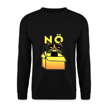Noe Einfach Noe Böse Katze für Katzen Mami Cat Mom - Unisex Pullover - Schwarz - Vorne - Alina (178cm) & Michal (187cm)
