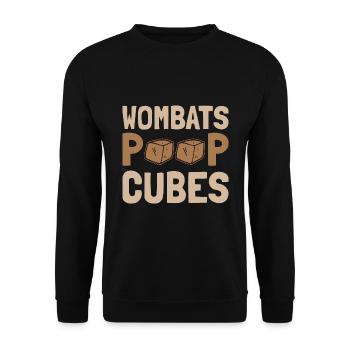 Drôle de dicton wombat australien - Sweat-shirt Unisexe - noir - Devant - Alina (178cm) & Michal (187cm)