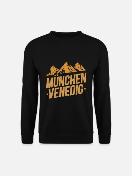 Alpenüberquerung München Venedig Fernwanderweg - Unisex Pullover - Schwarz
