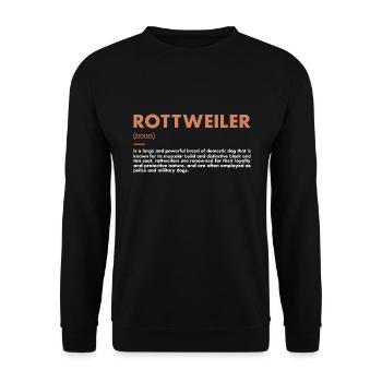 Rottweiler Definition - Unisex Pullover - Schwarz - Vorne - Alina (178cm) & Michal (187cm)