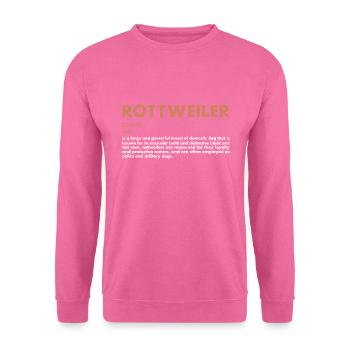 Rottweiler Definition - Unisex Sweatshirt - pink - Front