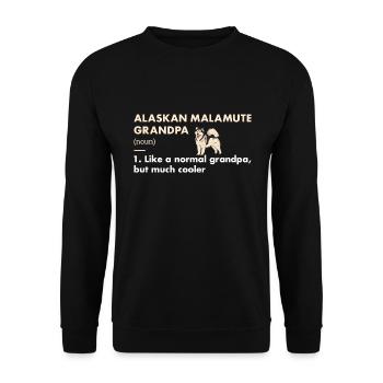 Alaskan Malamute Grandpa Definition - Unisex Sweatshirt - black - Front - Alina (178cm) & Michal (187cm)