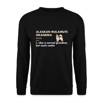 Alaskan Malamute Grandma Definition - Unisex Sweatshirt - black - Front - Alina (178cm) & Michal (187cm)