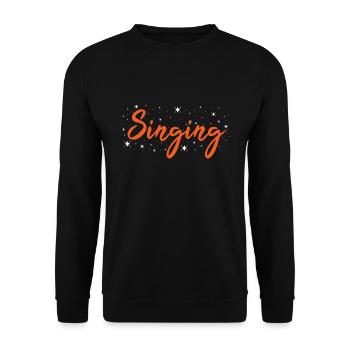 Singer Singing - Unisex Pullover - Schwarz - Vorne - Alina (178cm) & Michal (187cm)