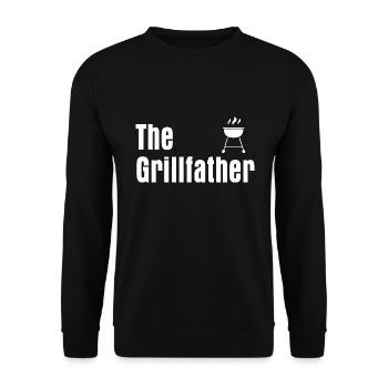 The Grillfather-BBQ Grill Tshirt - Unisex Sweatshirt - black - Front - Alina (178cm) & Michal (187cm)