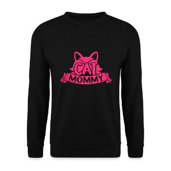 T-shirt chats gueule de bois cadeau chaton persan - Sweat-shirt Unisexe - noir - Devant - Alina (178cm) & Michal (187cm)