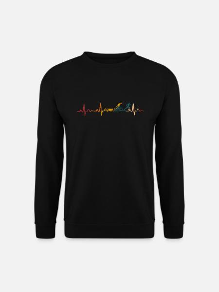 Triathlet Herzschlag Triathlon - Unisex Pullover - Schwarz