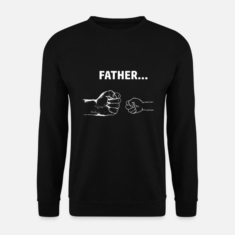 Isä ja poika tytär isä kumppani katso vanhemmat lapsi - Unisex svetaripaita - musta
