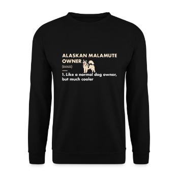 Alaskan Malamute Owner Definition - Unisex Sweatshirt - black - Front - Alina (178cm) & Michal (187cm)