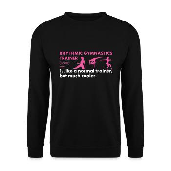 Gymnast Trainer Definition Rhythmic Gymnastics - Unisex Pullover - Schwarz - Vorne - Alina (178cm) & Michal (187cm)