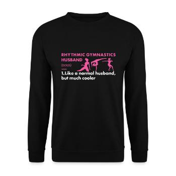 Gymnast Husband Definition Rhythmic Gymnastics - Unisex Pullover - Schwarz - Vorne - Alina (178cm) & Michal (187cm)