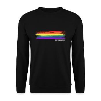 L'amour est l'amour - Gay Pride - Sweat-shirt Unisexe - noir - Devant - Alina (178cm) & Michal (187cm)