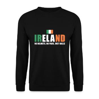 Pas de casques pas de coussinets juste des ballons Irlande Rugby - Sweat-shirt Unisexe - noir - Devant - Alina (178cm) & Michal (187cm)