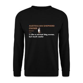 Dog Aussie Owner Definition - Unisex Pullover - Schwarz - Vorne - Alina (178cm) & Michal (187cm)