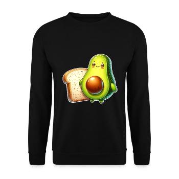 Avocado Toast - Unisex Pullover - Schwarz - Vorne - Alina (178cm) & Michal (187cm)