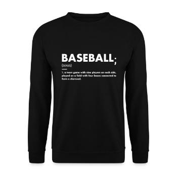 Sports Definition Baseball - Unisex Sweatshirt - black - Front - Alina (178cm) & Michal (187cm)