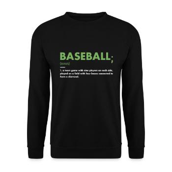 Sports Definition Baseball - Unisex Sweatshirt - black - Front - Alina (178cm) & Michal (187cm)