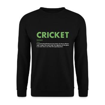 Sport Definition Cricket - Unisex Pullover - Schwarz - Vorne - Alina (178cm) & Michal (187cm)