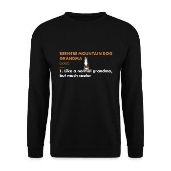 Bernese Mountain Dog Grandma Definition - Unisex Sweatshirt - black - Front - Alina (178cm) & Michal (187cm)