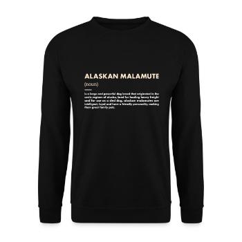 Alaskan Malamute Definition - Unisex Sweatshirt - black - Front - Alina (178cm) & Michal (187cm)
