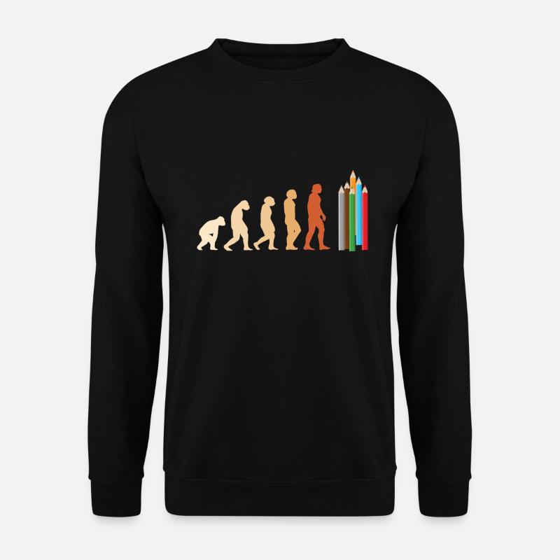 Drawer Evolution Drawing - Unisex Sweatshirt - black