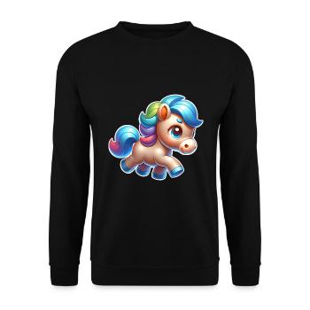 Pony - Unisex Sweatshirt - black - Front - Alina (178cm) & Michal (187cm)