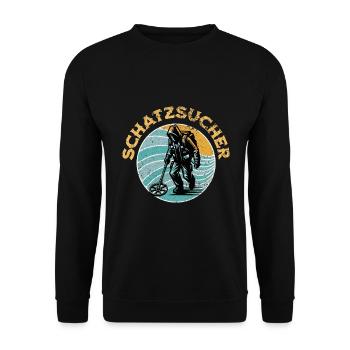 Sondeln Metalldetektor - Unisex Pullover - Schwarz - Vorne - Alina (178cm) & Michal (187cm)